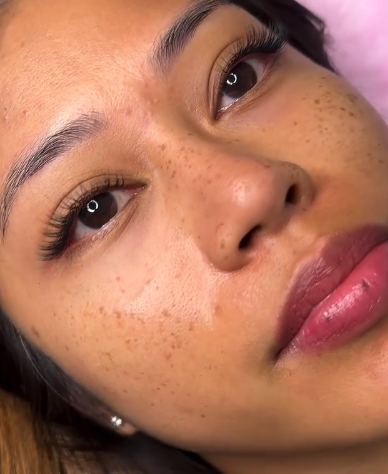 Close up of eyelash extensions