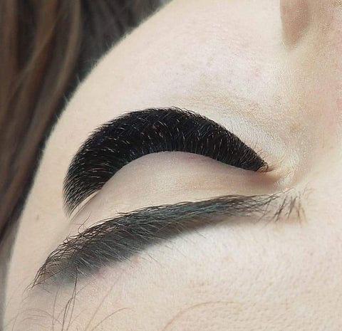 Eyelash extensions side profile